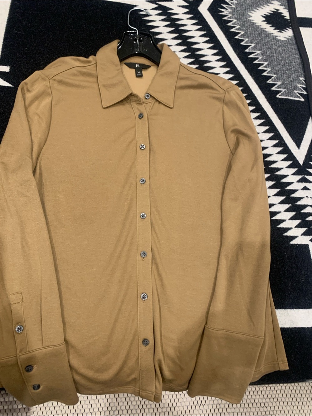 Banana Republic Women’s Top - Button-Front Shirt in Camel Brown